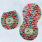 Retro Fishscales Burp Pads - Velour - Set of 2 w/ Couple's Names