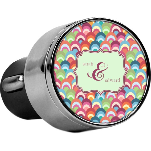 Custom Retro Fishscales USB Car Charger (Personalized)