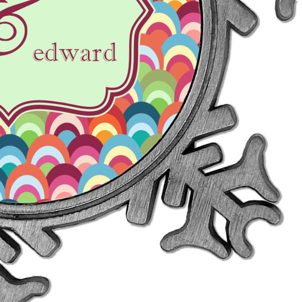 Retro Fishscales Vintage Snowflake - Detail