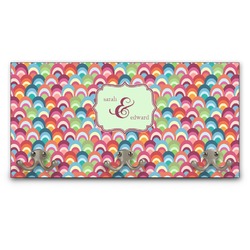 Retro Fishscales Wall Mounted Coat Rack (Personalized)