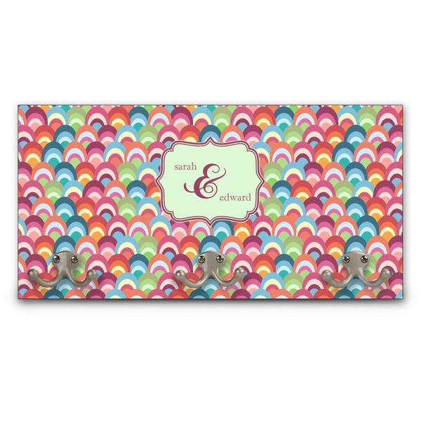 Custom Retro Fishscales Wall Mounted Coat Rack (Personalized)