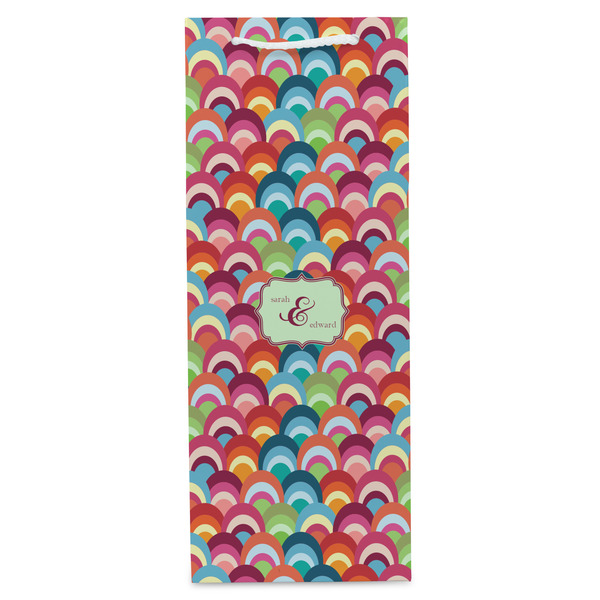 Retro Fishscales Wine Gift Bag - Matte - Front