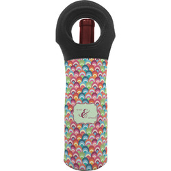 Retro Fishscales Wine Tote Bag (Personalized)