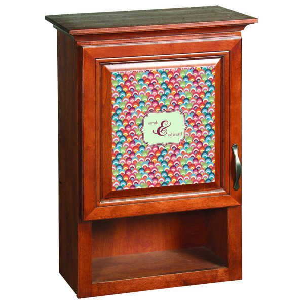 Retro Fishscales Wooden Cabinet Decal (Medium)