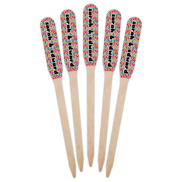 Retro Fishscales Wooden Food Pick - Paddle - Fan View