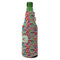 Retro Fishscales Zipper Bottle Cooler - ANGLE (bottle)