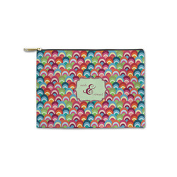 Retro Fishscales Zipper Pouch - Small - 8.5"x6" (Personalized)