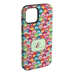 Retro Fishscales iPhone Case - Rubber Lined (Personalized)