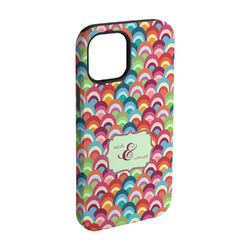 Retro Fishscales iPhone Case - Rubber Lined - iPhone 15 Pro (Personalized)