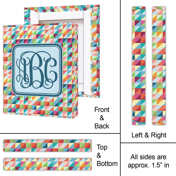 Retro Triangles 11x14 - Canvas Print - Approval