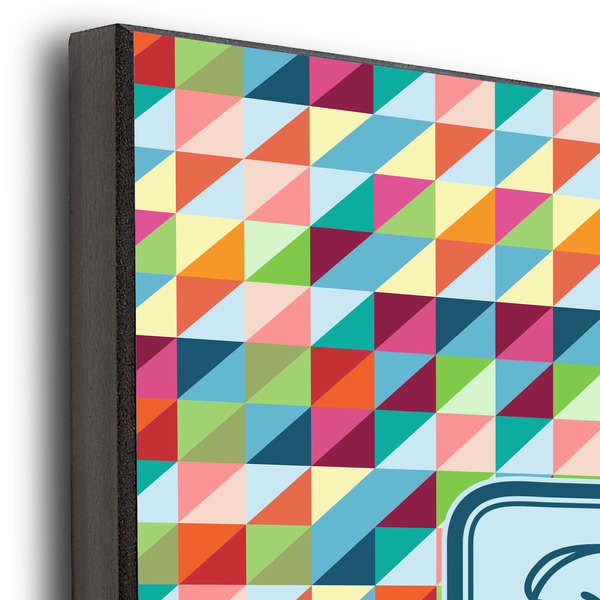 Retro Triangles 11x14 Wood Print - Closeup