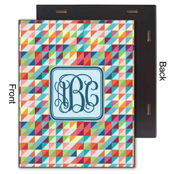 Retro Triangles 11x14 Wood Print - Front & Back View