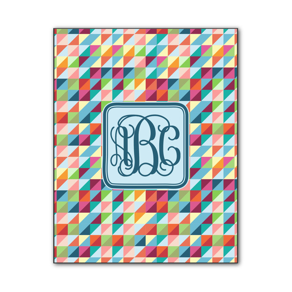 Custom Retro Triangles Wood Print - 11x14 (Personalized)