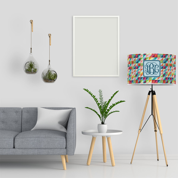 Retro Triangles 12" Drum Lampshade - LIFESTYLE