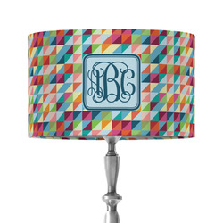 Retro Triangles 12" Drum Lamp Shade - Fabric (Personalized)