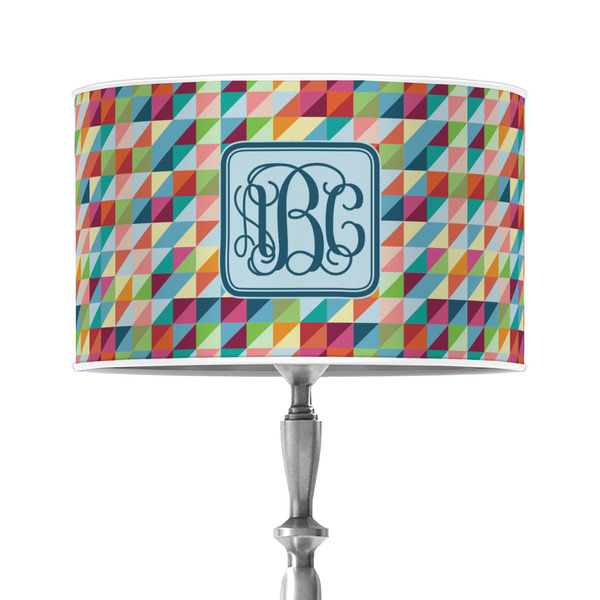 Custom Retro Triangles 12" Drum Lamp Shade - Poly-film (Personalized)