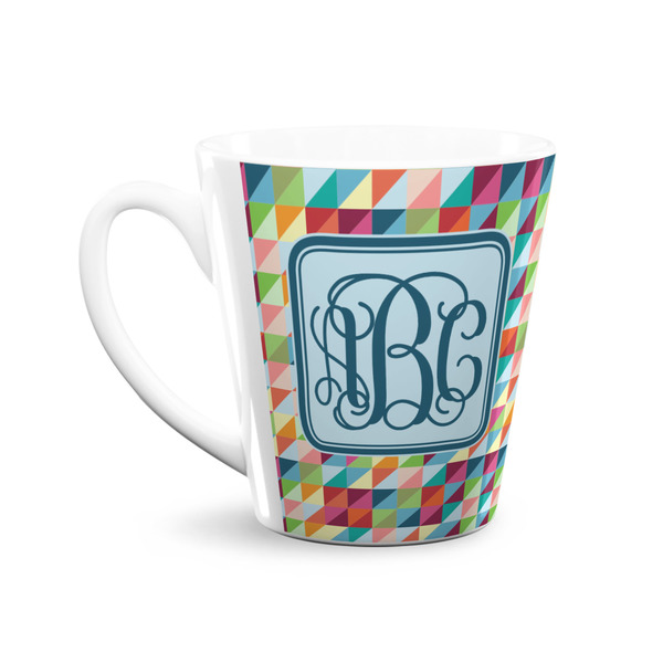 Retro Triangles 12 Oz Latte Mug - Front