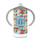 Retro Triangles 12 oz Stainless Steel Sippy Cups - FRONT