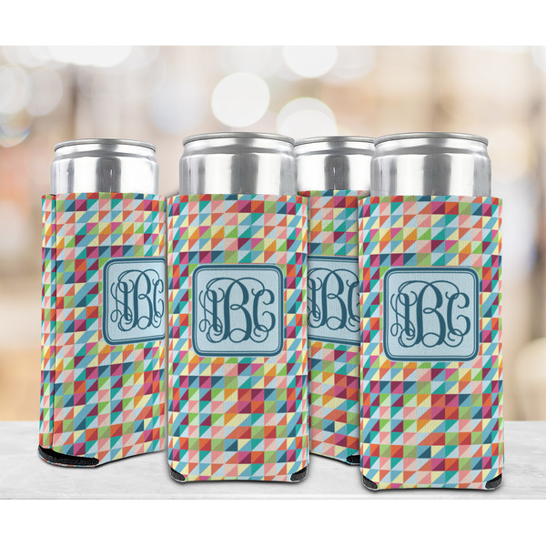 Retro Triangles 12oz Tall Can Sleeve - Set of 4 - LIFESTYLE