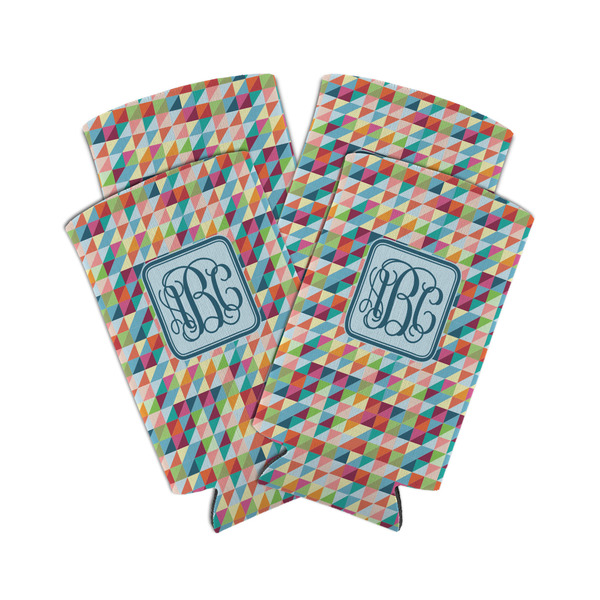 Custom Retro Triangles Can Cooler (tall 12 oz) - Set of 4 (Personalized)