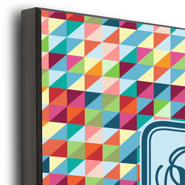 Retro Triangles 12x12 Wood Print - Closeup