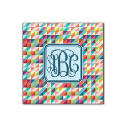 Retro Triangles Wood Print - 12x12 (Personalized)