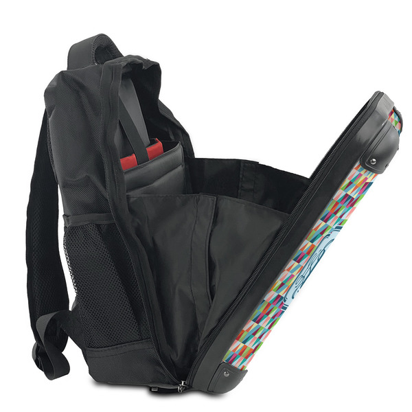 Retro Triangles 15" Backpack - SIDE OPEN