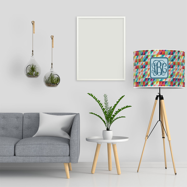 Retro Triangles 16" Drum Lampshade - LIFESTYLE