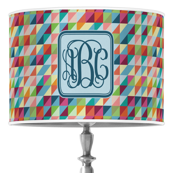 Custom Retro Triangles Drum Lamp Shade (Personalized)