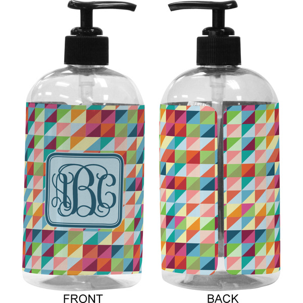 Retro Triangles 16 oz Plastic Liquid Dispenser (Approval)