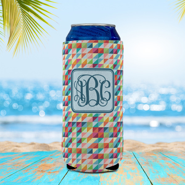 Retro Triangles 16oz Can Sleeve - LIFESTYLE