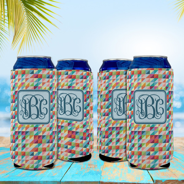 Retro Triangles 16oz Can Sleeve - Set of 4 - LIFESTYLE