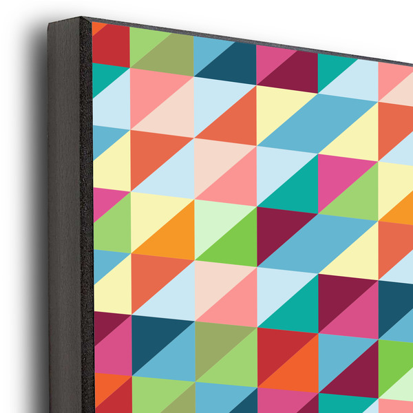 Retro Triangles 16x20 Wood Print - Closeup