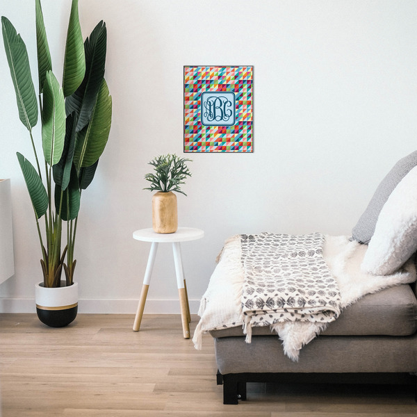 Retro Triangles 16x20 Wood Print - In Context