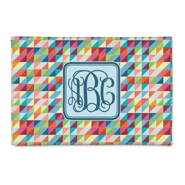 Custom Retro Triangles 2' x 3' Indoor Area Rug (Personalized)