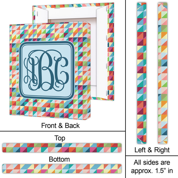 Retro Triangles 20x24 - Canvas Print - Approval