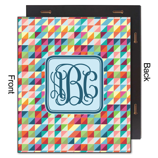 Retro Triangles 20x24 Wood Print - Front & Back View