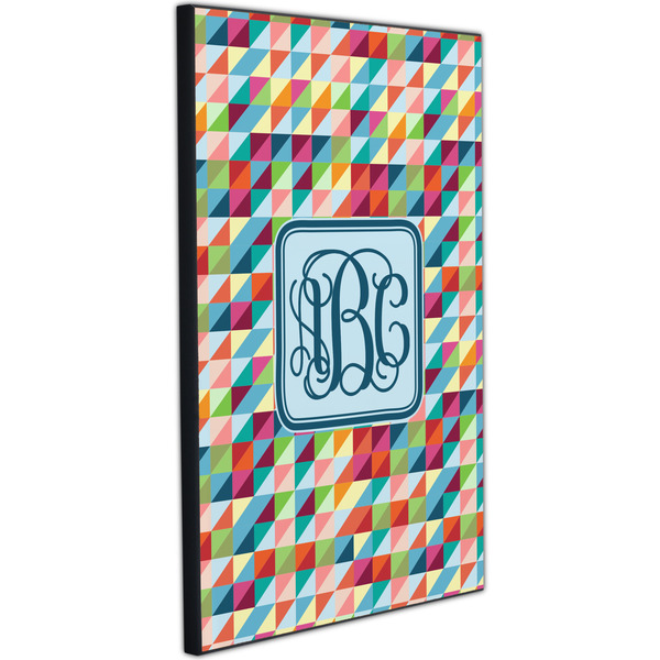 Retro Triangles 20x30 Wood Print - Angle View