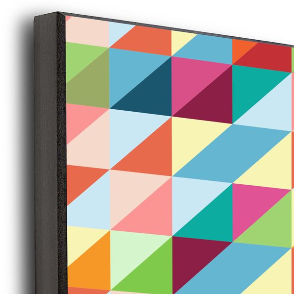 Retro Triangles 20x30 Wood Print - Closeup