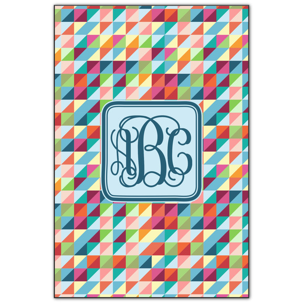 Custom Retro Triangles Wood Print - 20x30 (Personalized)