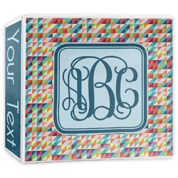 Retro Triangles 3-Ring Binder - 3 inch (Personalized)