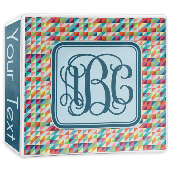 Custom Retro Triangles 3-Ring Binder - 3 inch (Personalized)