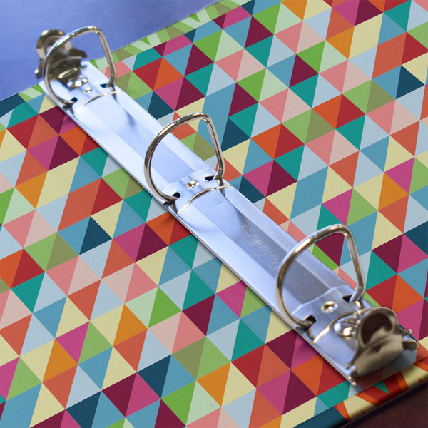 Retro Triangles 3 Ring Binders - Full Wrap - 1" - DETAIL