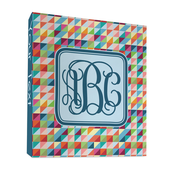 Retro Triangles 3 Ring Binders - Full Wrap - 1" - FRONT