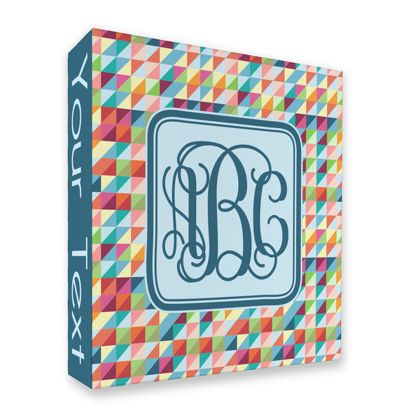 Retro Triangles 3 Ring Binders - Full Wrap - 2" - FRONT