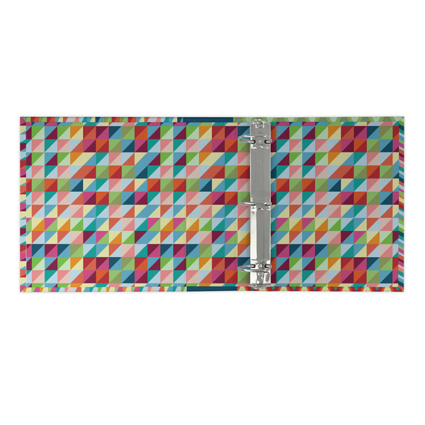 Retro Triangles 3 Ring Binders - Full Wrap - 2" - OPEN INSIDE