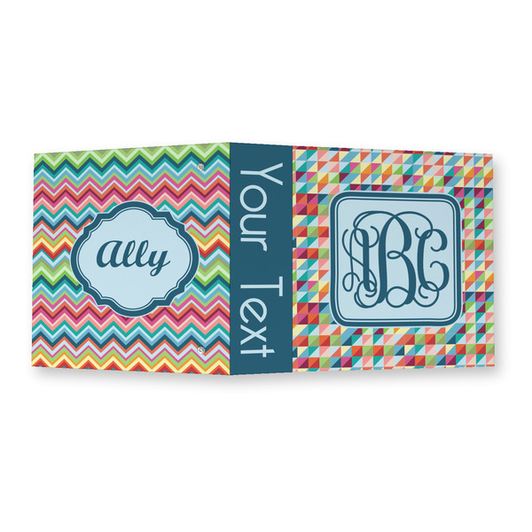 Retro Triangles 3 Ring Binders - Full Wrap - 2" - OPEN OUTSIDE