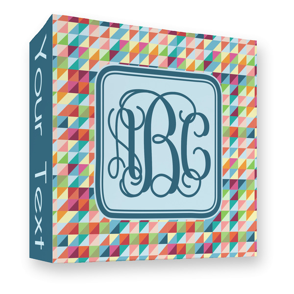 Retro Triangles 3 Ring Binders - Full Wrap - 3" - FRONT