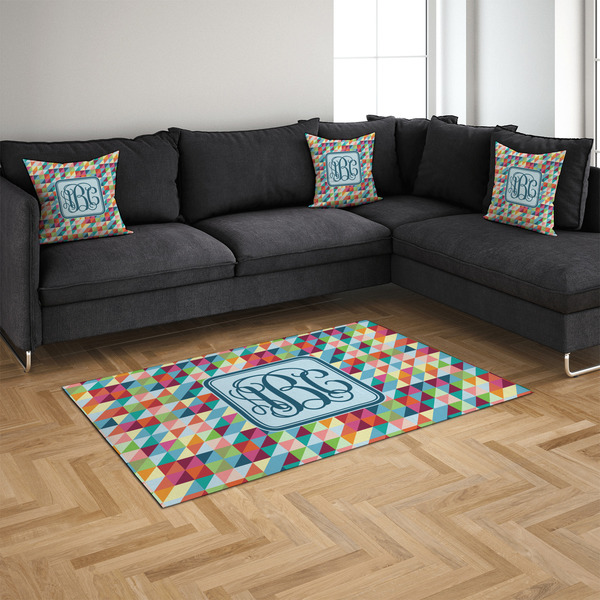 Retro Triangles 4'x6' Indoor Area Rugs - IN CONTEXT