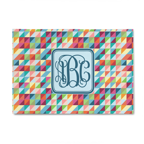 Custom Retro Triangles 4' x 6' Indoor Area Rug (Personalized)